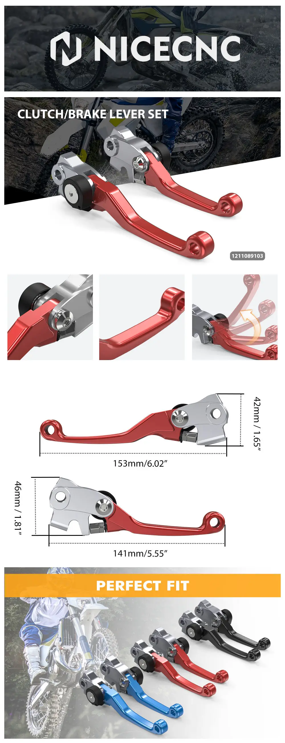 2025 2024 für GasGas EC 300 EC 250 300 250F 350F 500F 250F 2021-2025 ES 350 500 EW500F 2024 BrakTec Kupplungshebel Bremshebel-Kit – Detail 1