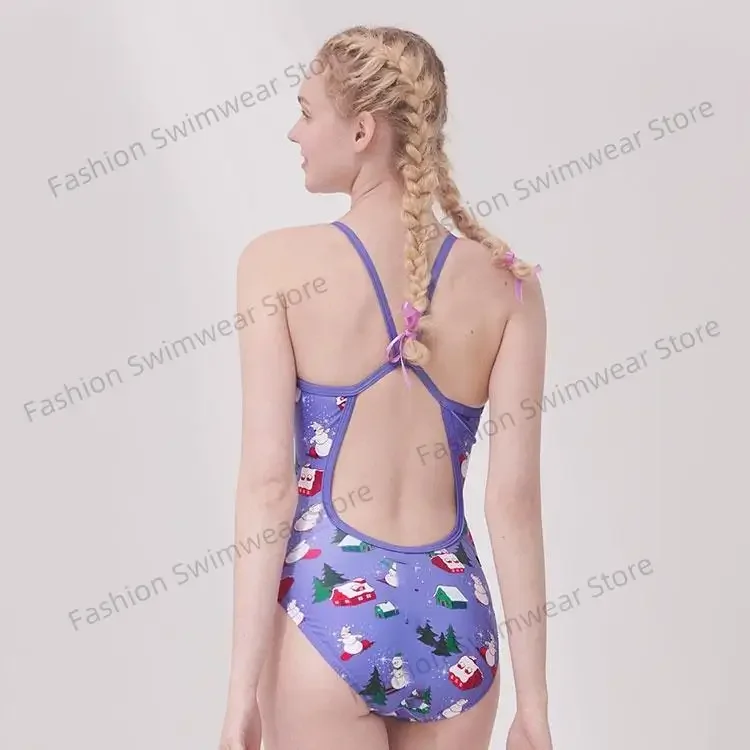 ใหม่เซ็กซี่ชุดว่ายน้ํา One Piece ผู้หญิง SLIM FIT Bal Professional Racing สาวหวานสบายๆวันหยุดชุดว่ายน้ํา