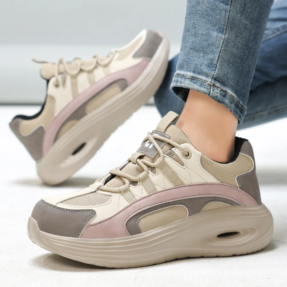 Safety Shoes Fashion Lightweight Women Work Sneakers Steel Toe Cap Working Boots Mesh Breathable Women's Shoes Platform Shoes