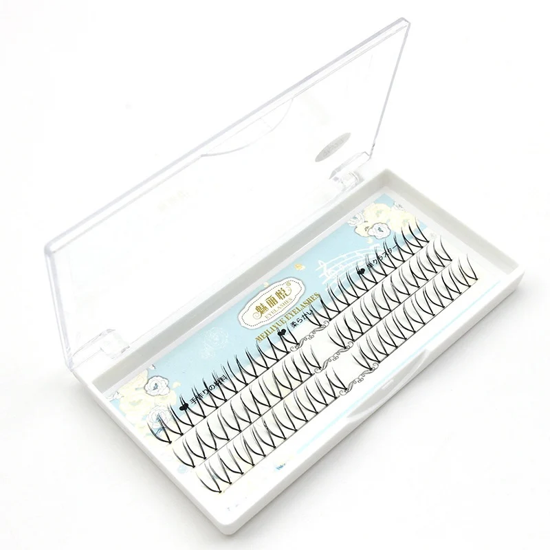 Korean U-shaped false eyelashes with the same design are naturally slender and agile, while inverted V-shaped false eyelashes