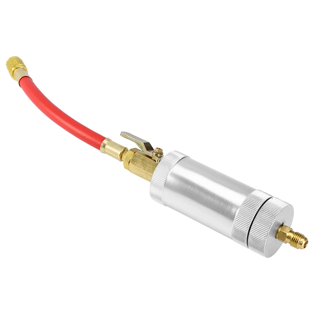 1/4SAE R134 2 oz Oil Injector R134A R12 R22 Car A/C AC Oil&Dye oz Injection Tool