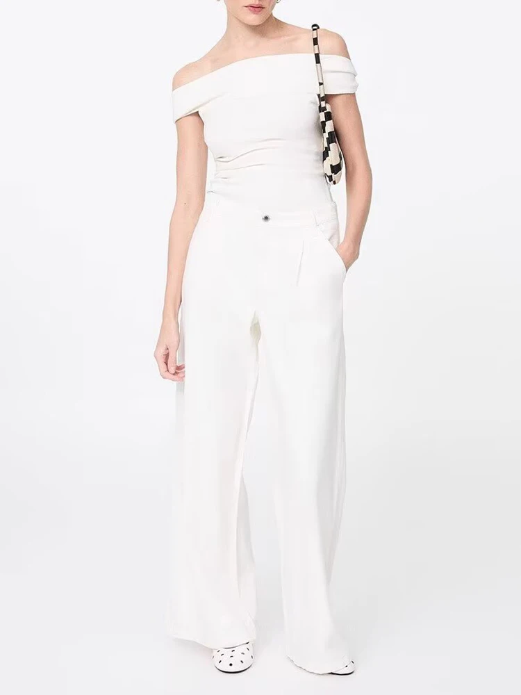 

Высококачественный женский облегающий топ на одно плечо с асимметричным узлом, новое летнее поступление, трикотажная одежда для поездок на работу