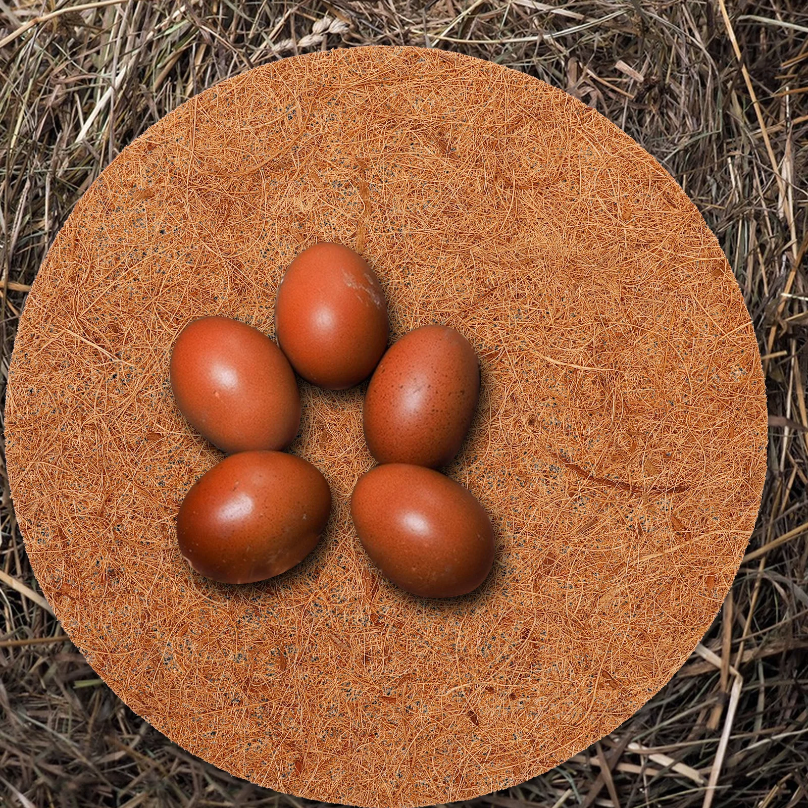 

4Pcs Chicken Nesting Box Cushions Natural Coconut Fiber Mats Durable Egg Cushioning Pads for Coop Rabbit Pet Nest Supplies
