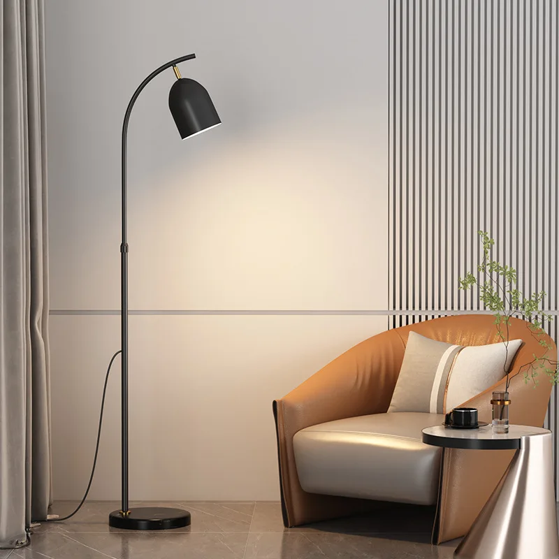 Imagem -02 - Nórdico Vertical Led Floor Lamp Simples e Luxuoso Lâmpada de Leitura Sala de Estar Sofá Quarto Cabeceira Leitura