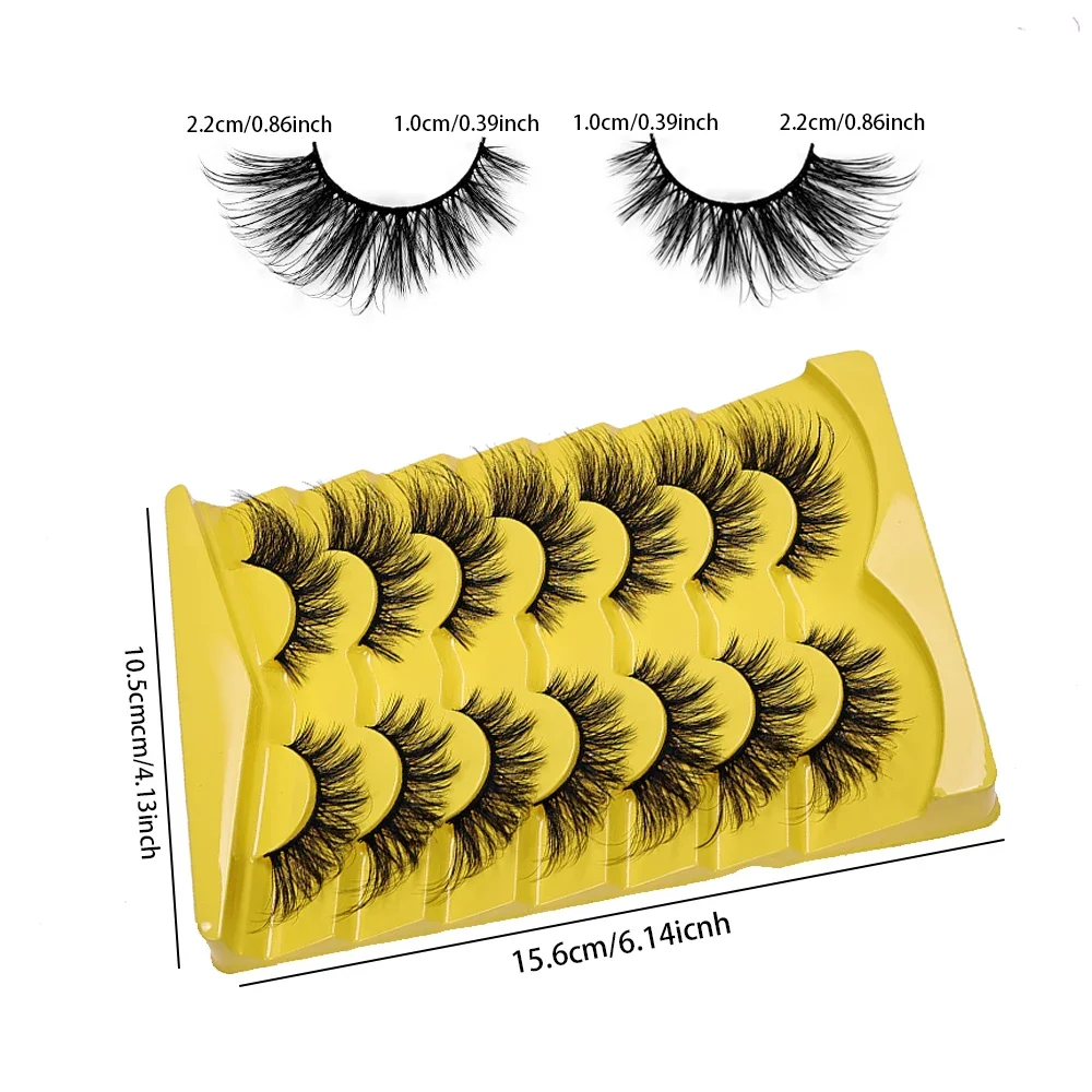 7 pares de cílios olho de gato 3d cílios postiços naturais fofos macios cruzados mangá cílios finos maquiagem de cílios naturais