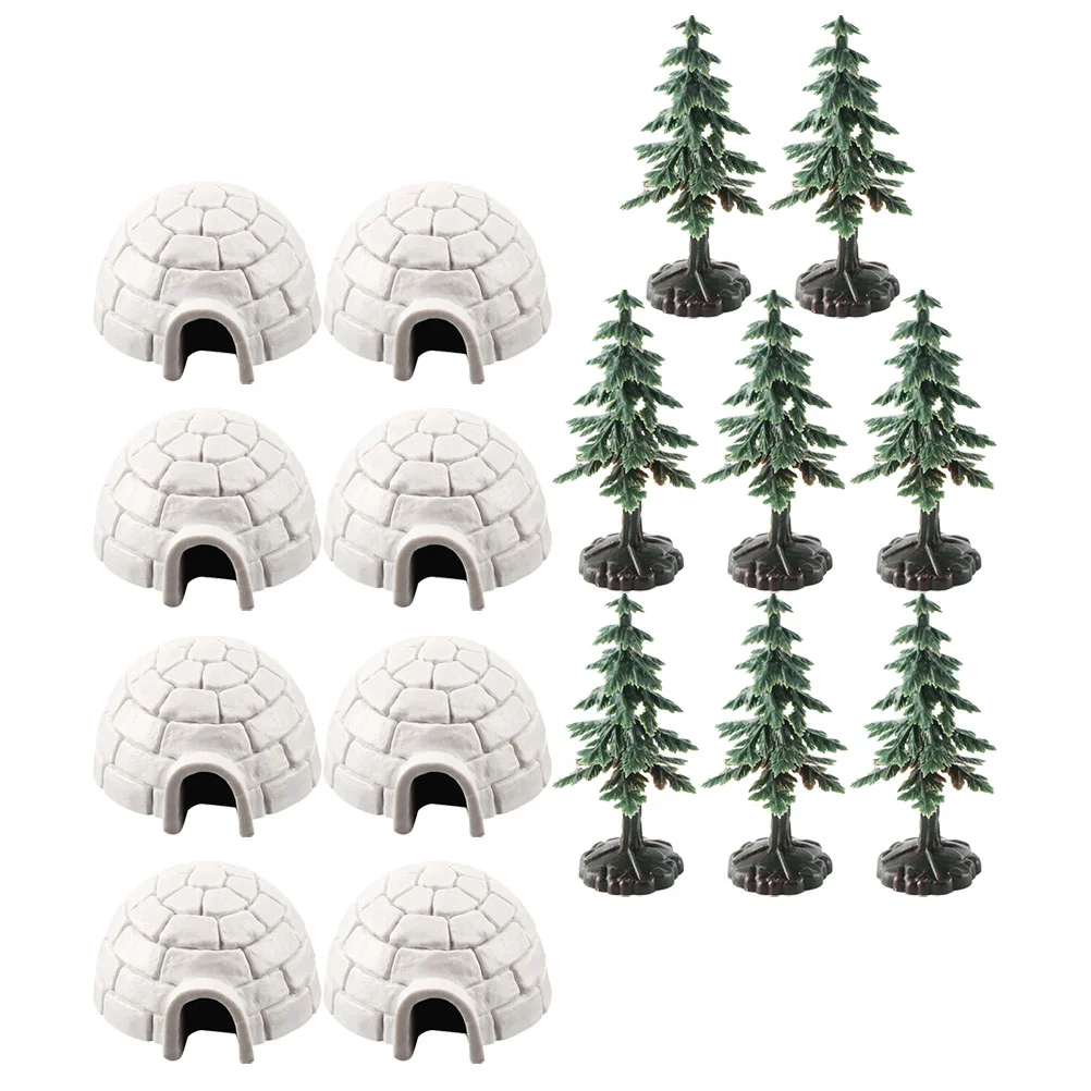 

Mini Christmas Tree Decor Igloo Model Ice House Picture Ornament Polar Cube Plastic Micro Landscape Decoration