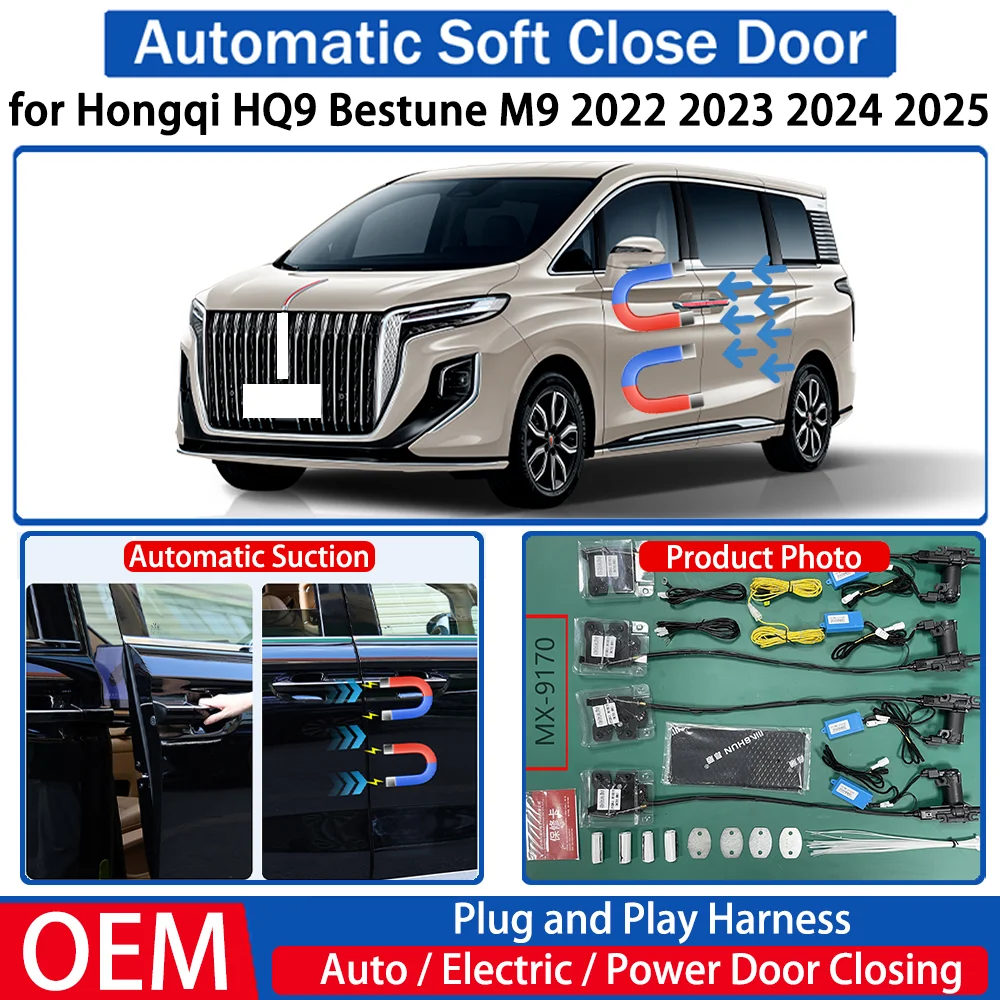 

for Hongqi HQ9 Bestune M9 2022 2023 2024 2025 Car OEM Automatic Soft Close Door Electric Suction Kit Auto Power Closing System