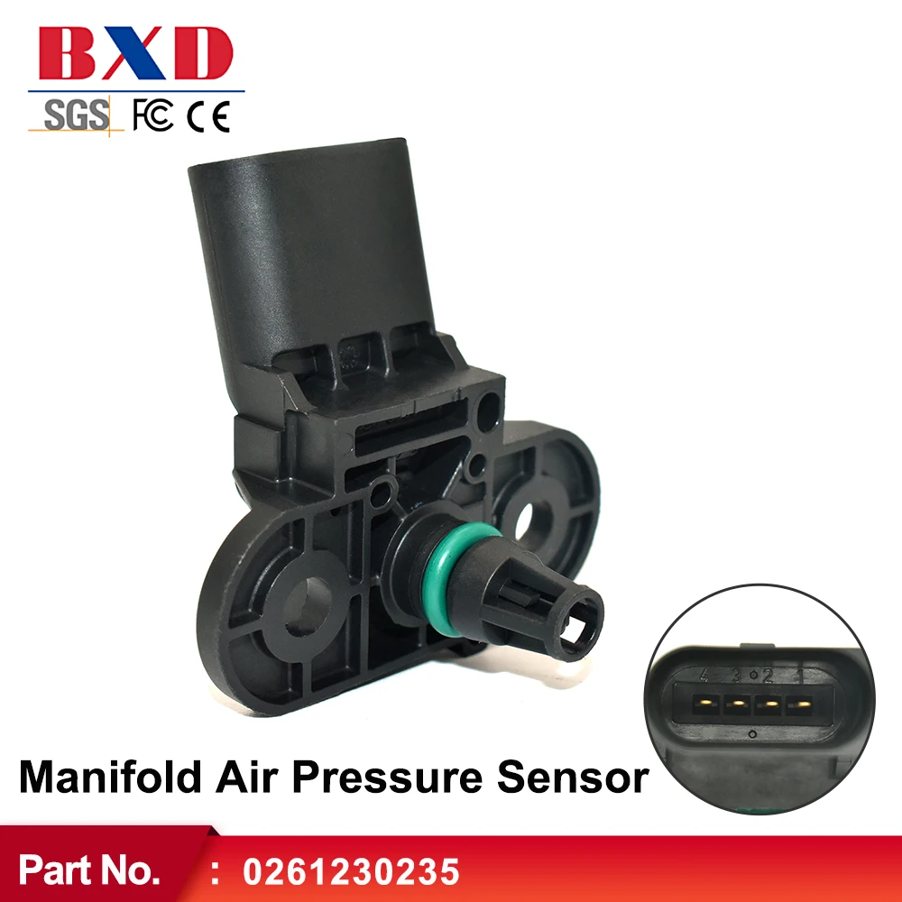 

MAP Manifold Air Pressure Sensor 0261230235 For Volkswagen VW Golf Jetta Seat Leon Audi Auto Parts Car Accessories