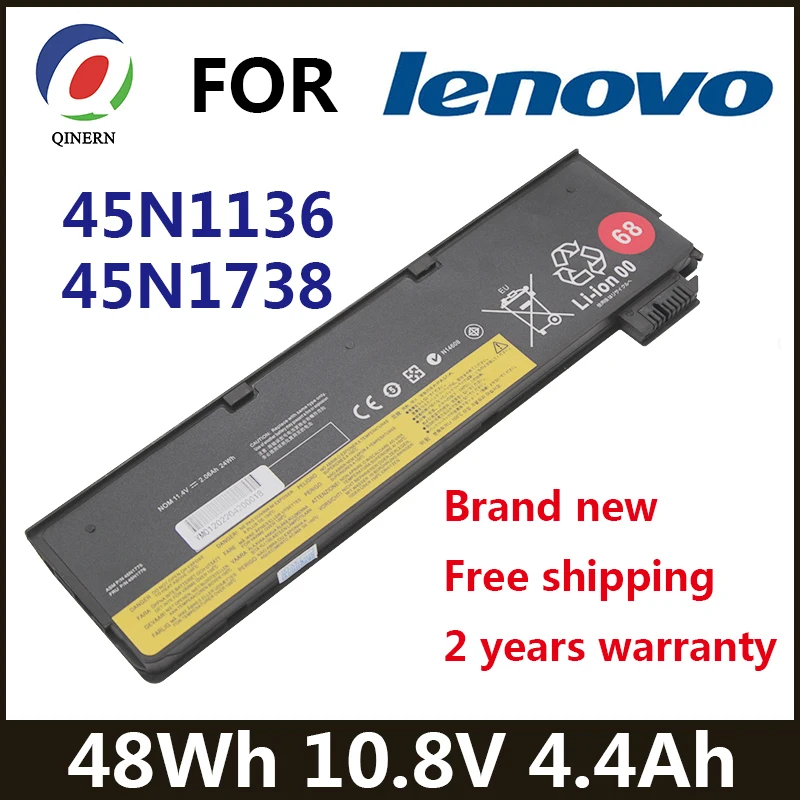 

48Wh 10.8V Laptop Battery For Lenovo Thinkpad X240 X260 X270 X250 L450 T450 T470P T450S T440S K2450 W550S 45N1136 45N1738 4.4Ah