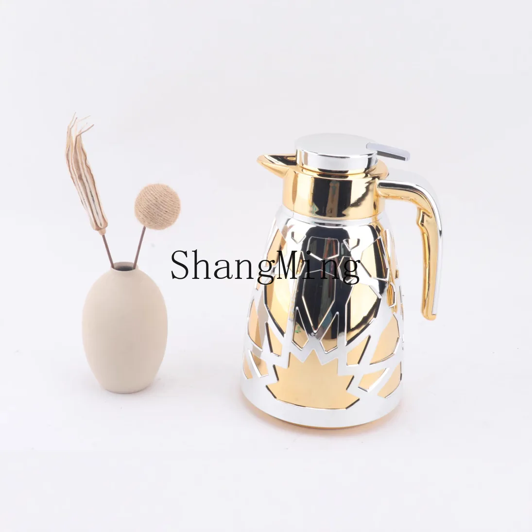 

CL Chinese retro premium style coffee pot hollow kettle orchid hot sale