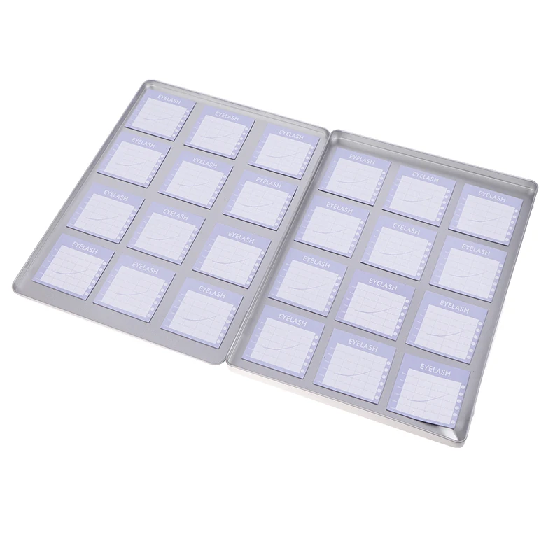 Empty Magnetic Fake Eyelash Storage Box With 24 Diskettes False Eyelash Holder Case Container Travel Pallet Lash Holder