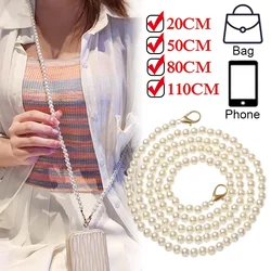 Luxury Pearl Crossbody Phone Case Lanyard Cellphone Bags Card Cover DIY Pearl Chain Strap 110CM-20CM Detachable Neck Rope