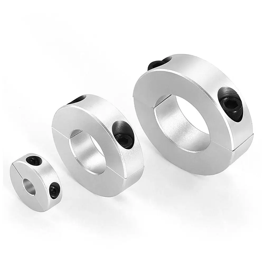 1/4PCS Aluminum Alloy Fixed Locking Limit Ring Double Split 6-20mm Diameter Shaft Collar Separate Optical Axis with Screws