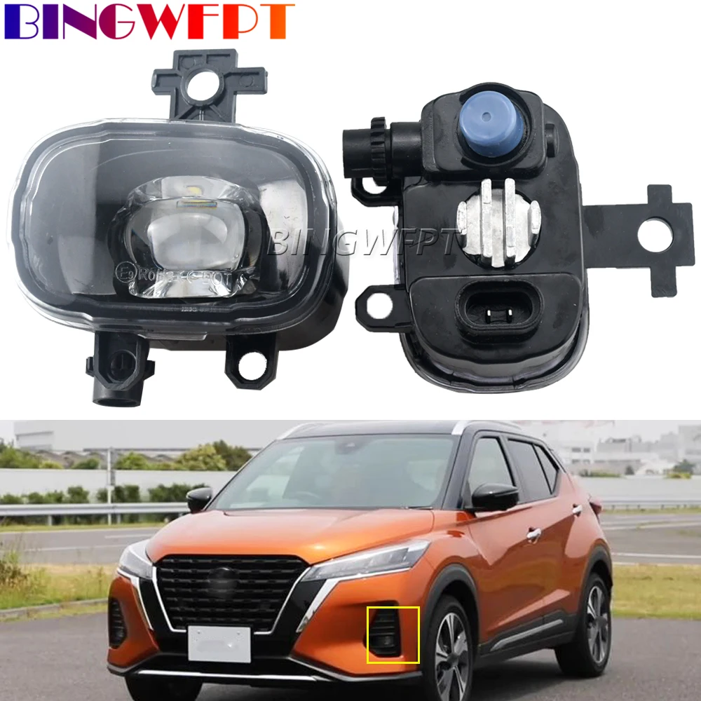 Super Bright Car Led Fog Lamp Assembly For Nissan Patrol Y62 Patrol Ti Ti-L 2020 2021 2022 2023 Front Lights w/ Lens 12V White