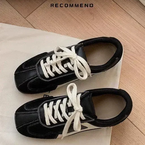 

Fall 5CM Hidden Heightening Lace-up Casual Thick-soled Women's Ballet Trainer New Style Mary Jane Shoes for Women in Autumn