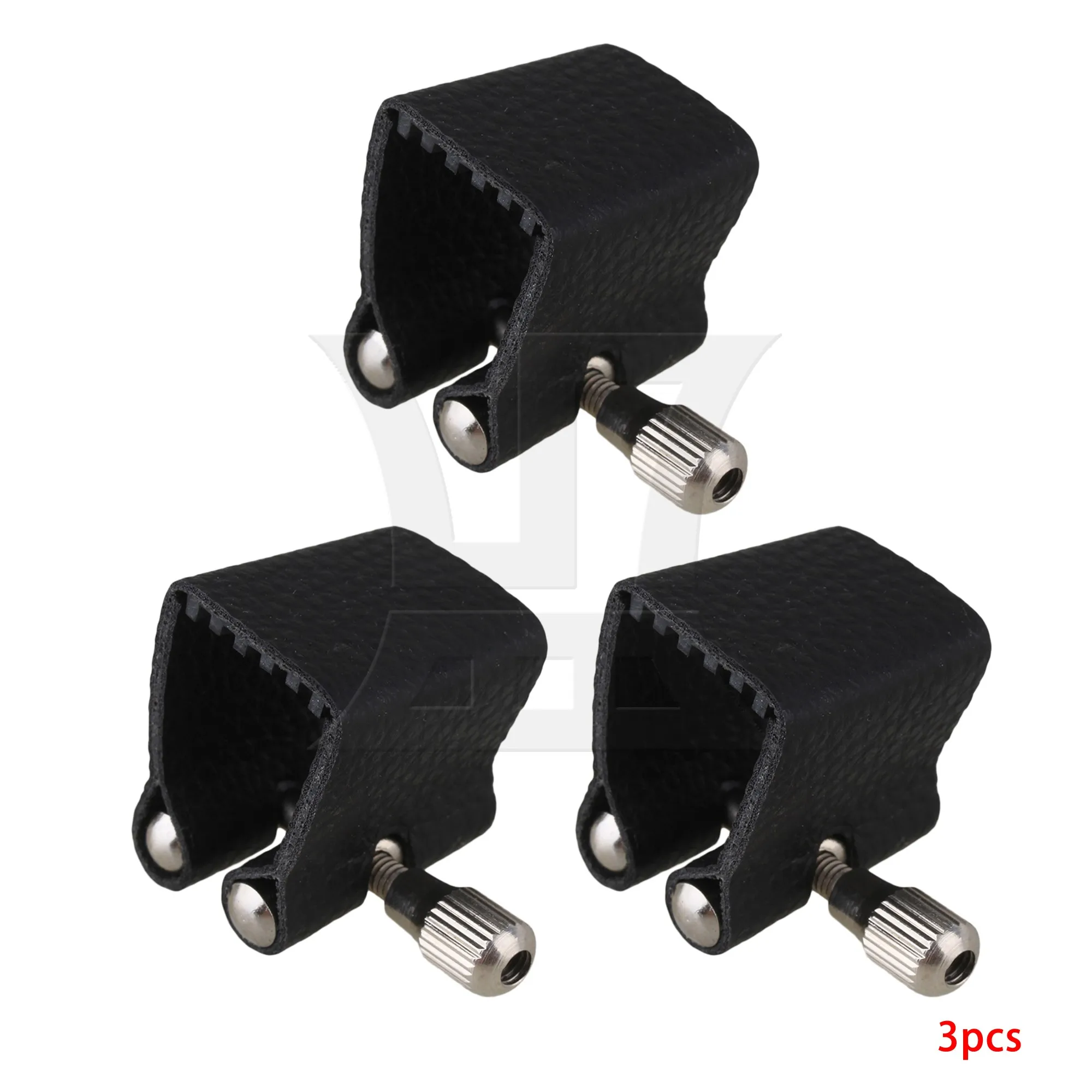 

Yibuy 1 Set Of 3 Pieces Soprano Saxophone Leather Ligature Fasteners, Even Tone 1.18x0.87 Inches