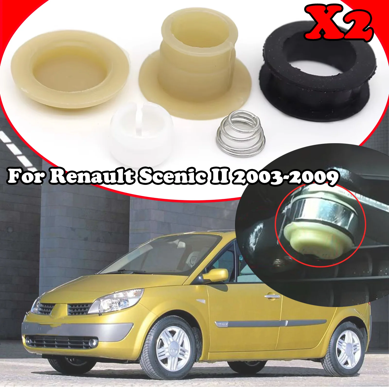 For Renault Scenic II 2003 - 2009 6-speed Car Manual Gearbox Shift Linkage Control Bushing Gear Shifter Bush Replacement Parts