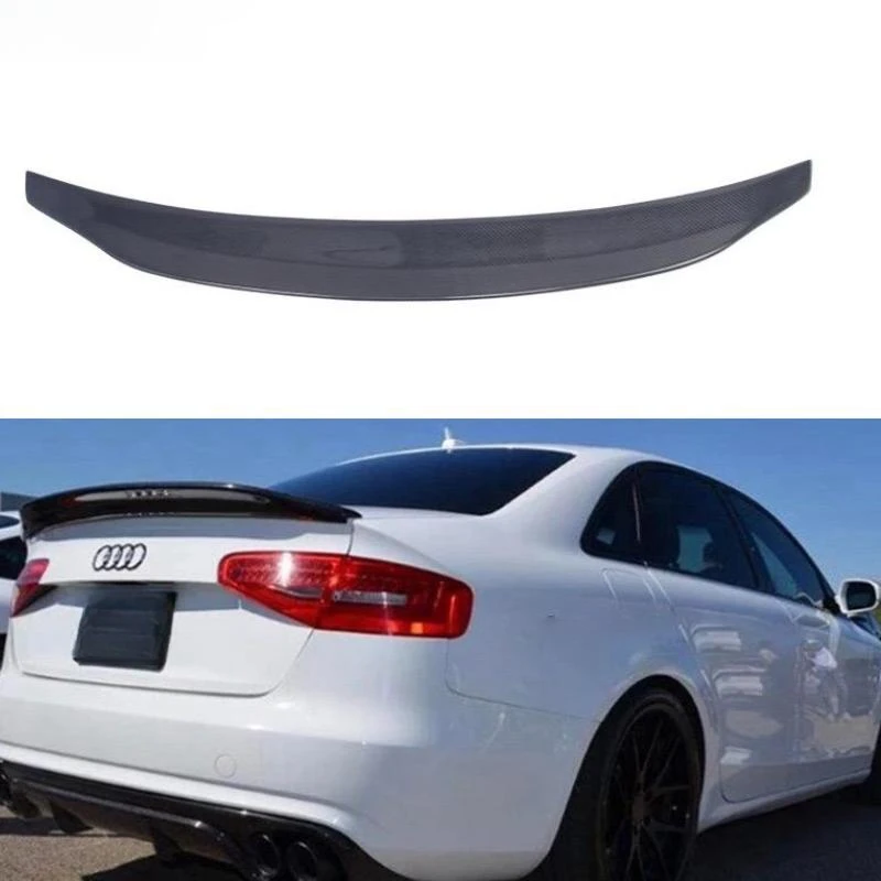 

High Quality Real Carbon Fiber Material Trunk Boot Lid Spoiler Wing For Audi A4 B8 2009-2012