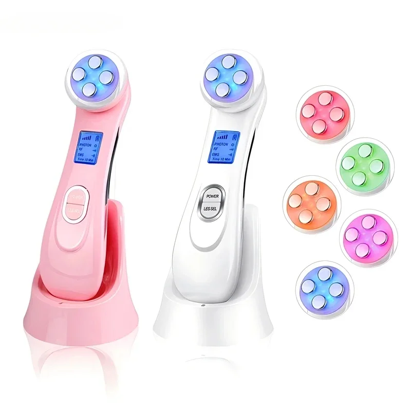 

5 in 1 Radio Frequency Mesotherapy LED Photon Skin Care Neck Facial Anti-aging Lifting Firming Wrinkle Removal Beauty Machine