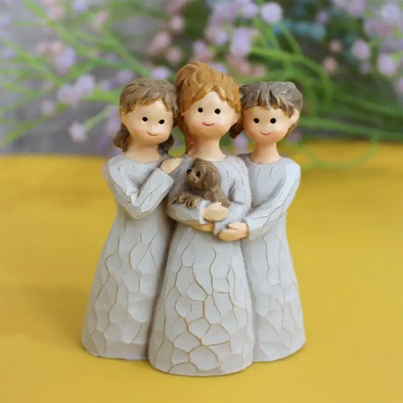 Three Sisters Statue Resin Friend Sculpture Resin Sister Figurine For Best Friend Women Collection Art Crafts Tabletop Sculpture