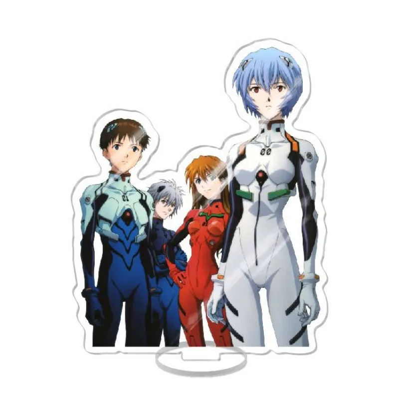 

16cm Neon Cute Genesis Classic Evangelion Acrylic Stand Figure Creative Campus Desktop Ornament Cute Tabletop Display Decoration