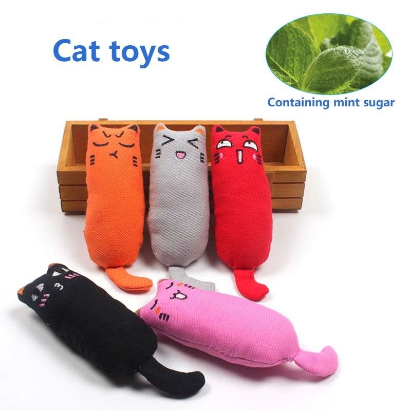 

Adorable 3D Cartoon Cat Toy with Cat Mint - The Perfect Playmate for Your Cute Feline Companion