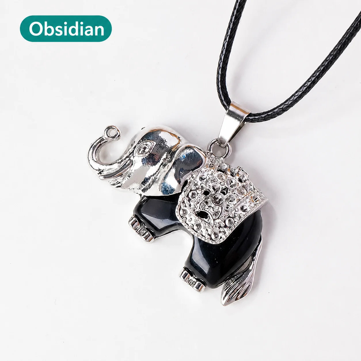 Elephant Pendant Natural Natural Crystal Pendant Crystal Elephant Pendant Smooth For Holiday Celebrations Relatives Holiday Gift