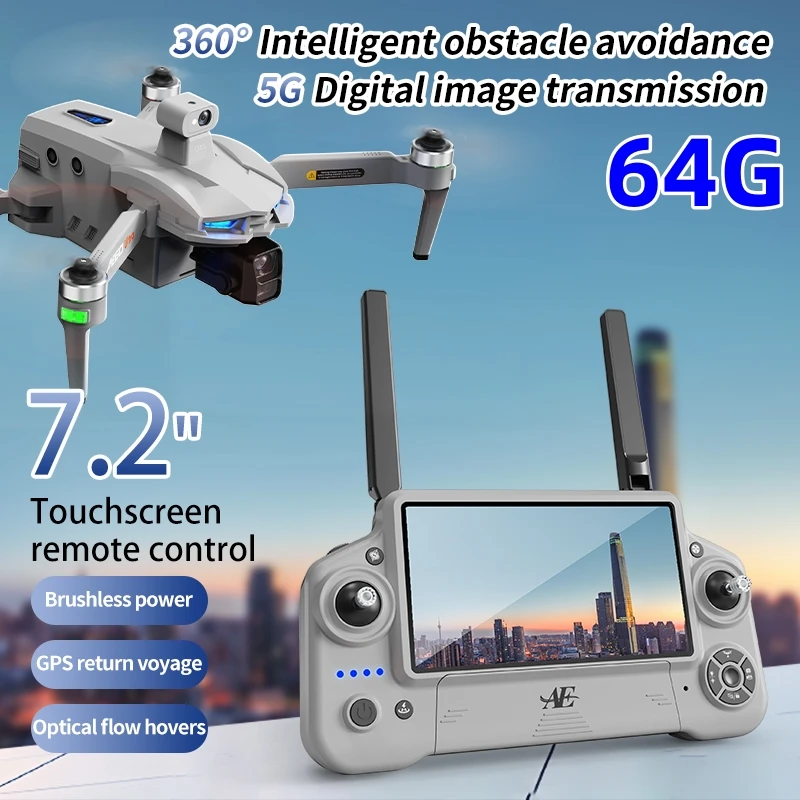 

Ae60 Lcd Screen Controlled Three-Axis Pan-Tilt Unmanned Aerial Vehicle Hd Aerial Photography Gps Intelligent Flight Camera Drone