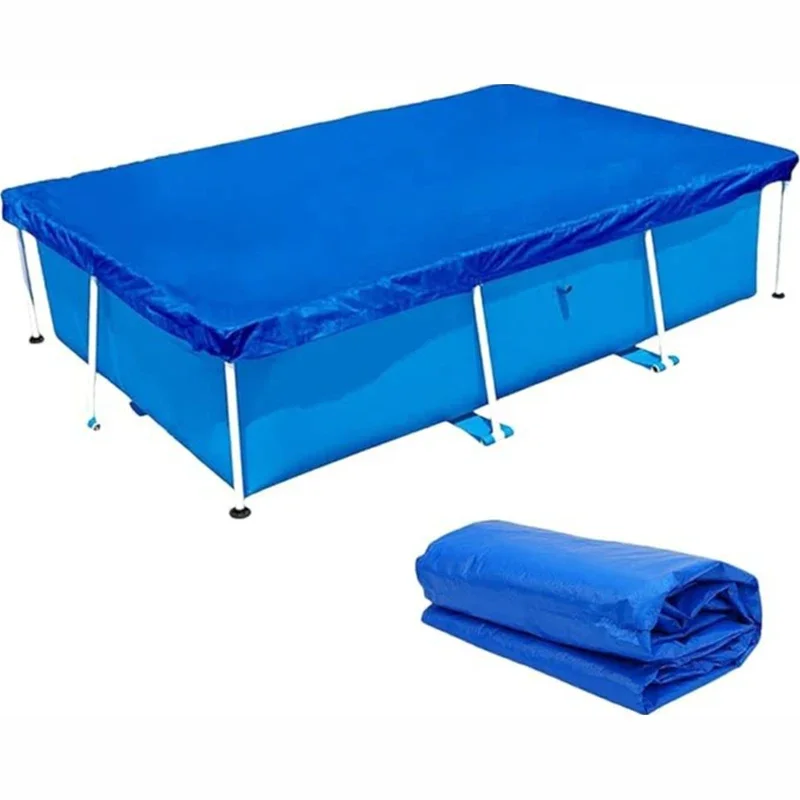 غطاء حمام السباحة مستطيل مقاوم للماء والغبار حديقة في الهواء الطلق حوض السباحة يغطي فقاعة فيلم بطانية الملحقات غطاء حمام السباحة #6