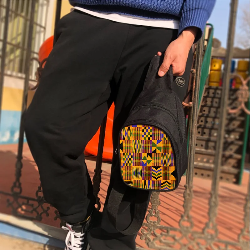 Riñonera cruzada con estampado clásico de África para mujer, bolso de cintura cruzado resistente al agua con logotipo africano, bolsos de cinturón de ocio para viajes, bolso para el pecho