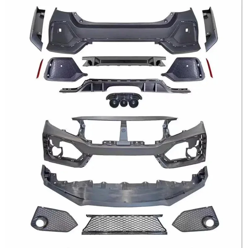 

C-iv-Type R S Material Side Skirts Auto Parts Accessories Front and Rear Bumper Grille