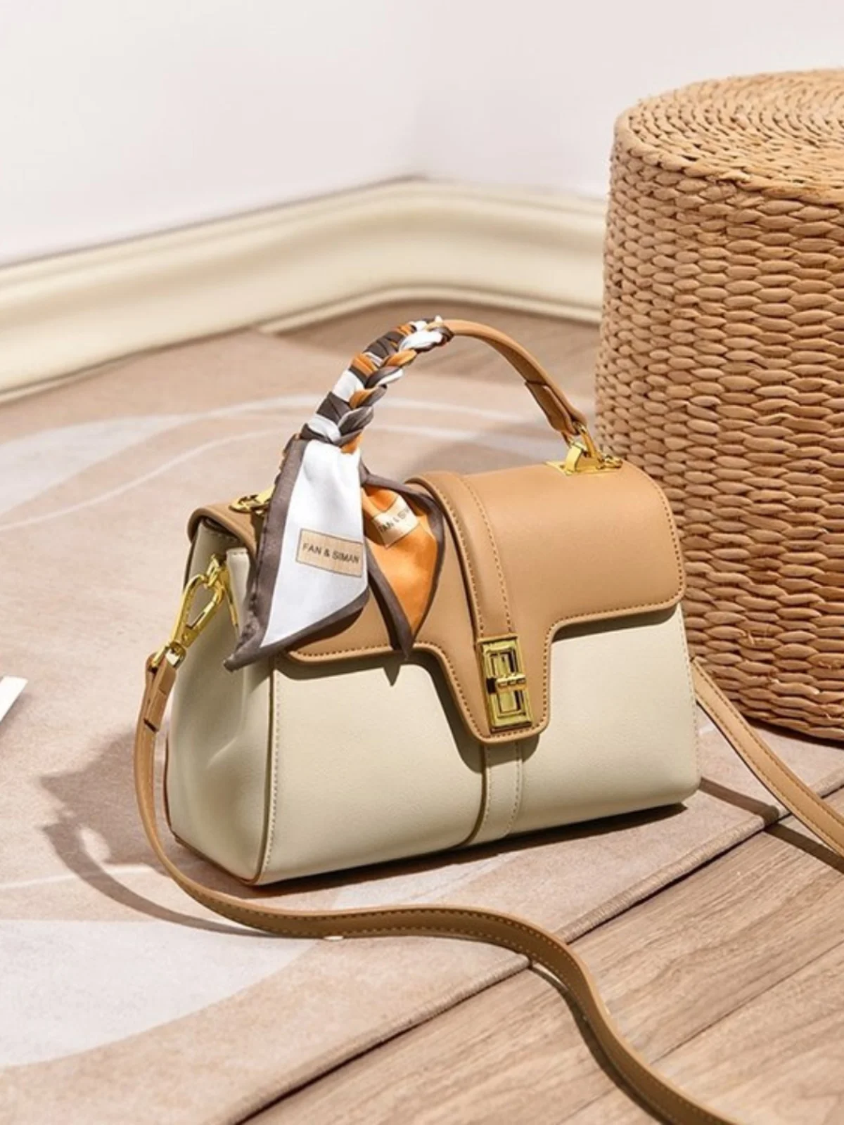 

Современная нейтральная пригородная сумка Sle, женская сумка через плечо, мамина сумка на плечо, модная квадратная сумка из мягкой искусственной кожи