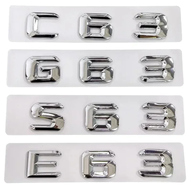 

Car Trunk Letters Sticker For Mercedes S63 G63 C63 E63 AMG W205 W204 W213 W212 W222 W221 W463 Emblem Badge 3D Chrome Accessories