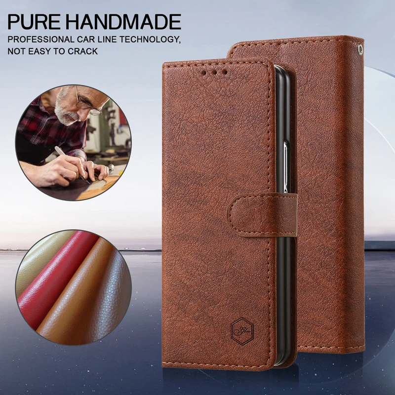 Brieftaschen-Handyhülle für Samsung Galaxy Z Fold8 mit Kartenhalter, Ständer, stoßfest, Cloudy PU-Leder-Cover, Z Fold 8 Ultra 7 6 5 3 4 Fund – Detail 16