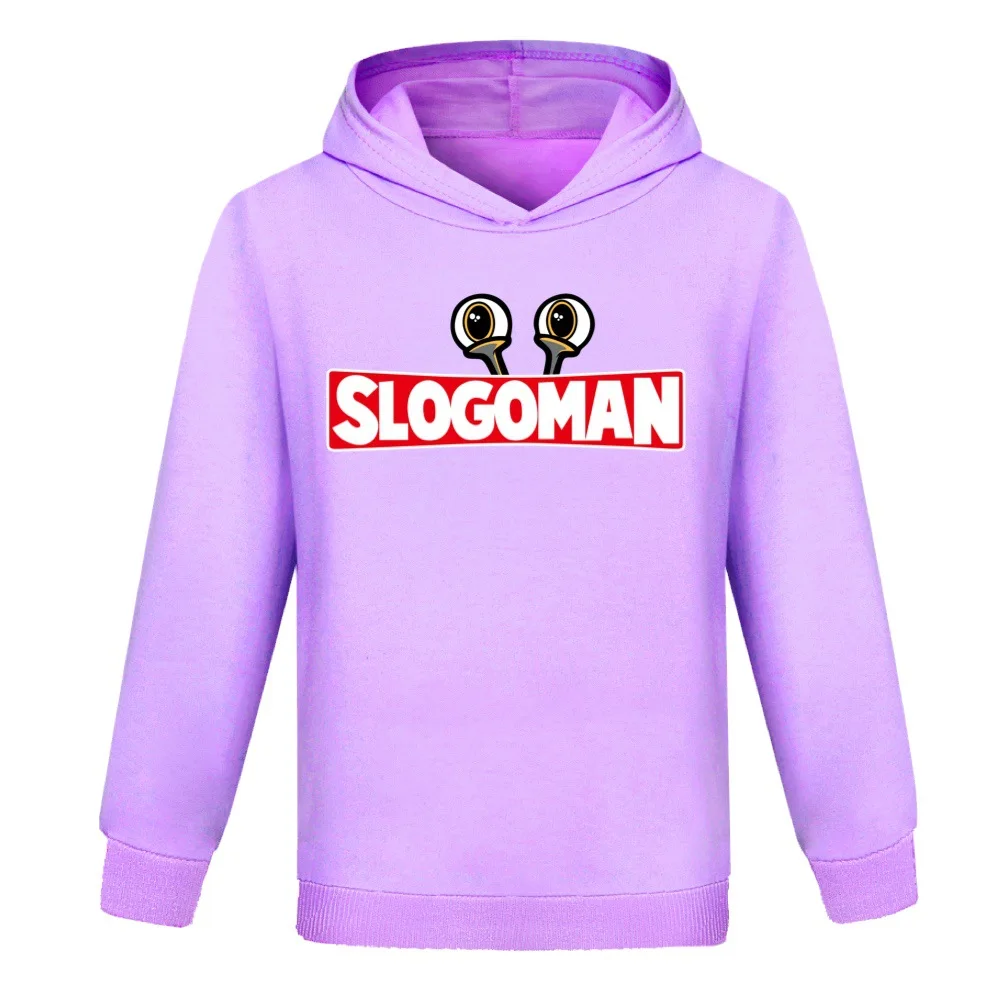 Funny SLOGOMAN Kids Hoodie Spring Autumn Toddler Girls Cartoon Clothes Baby Boys Long Sleeve Sweatshirt Children's Clothing503