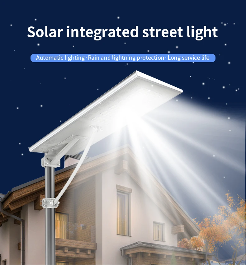 Outdoor Waterproof IP65 Aluminum 50W 100W 150W 50 100 150 Watt Integrated All In One Led Solar Street Lights