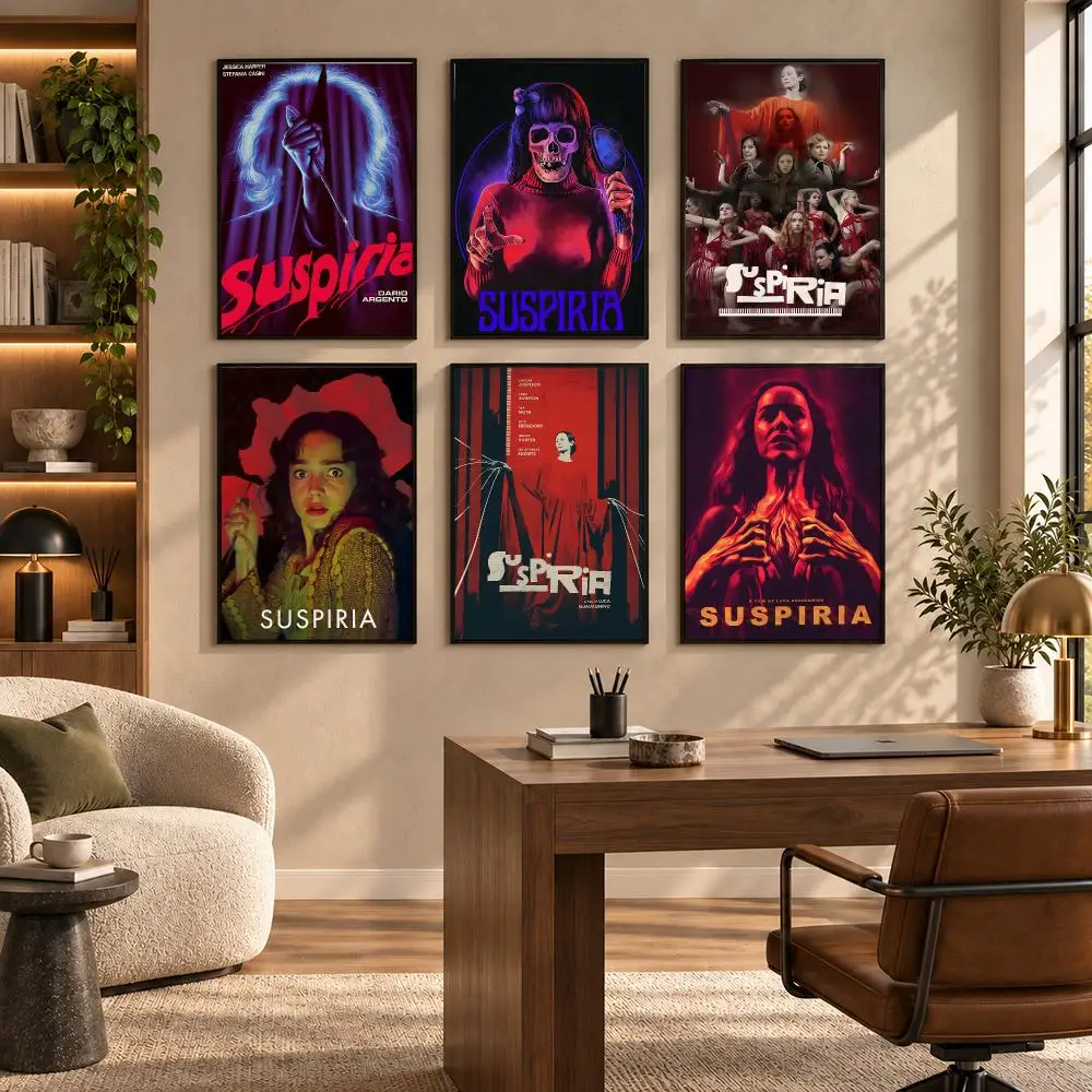 Suspiria Cult Horror Film Classic Poster Self-adhesive Art Waterproof Paper Sticker Coffee House Bar Room Wall Decor