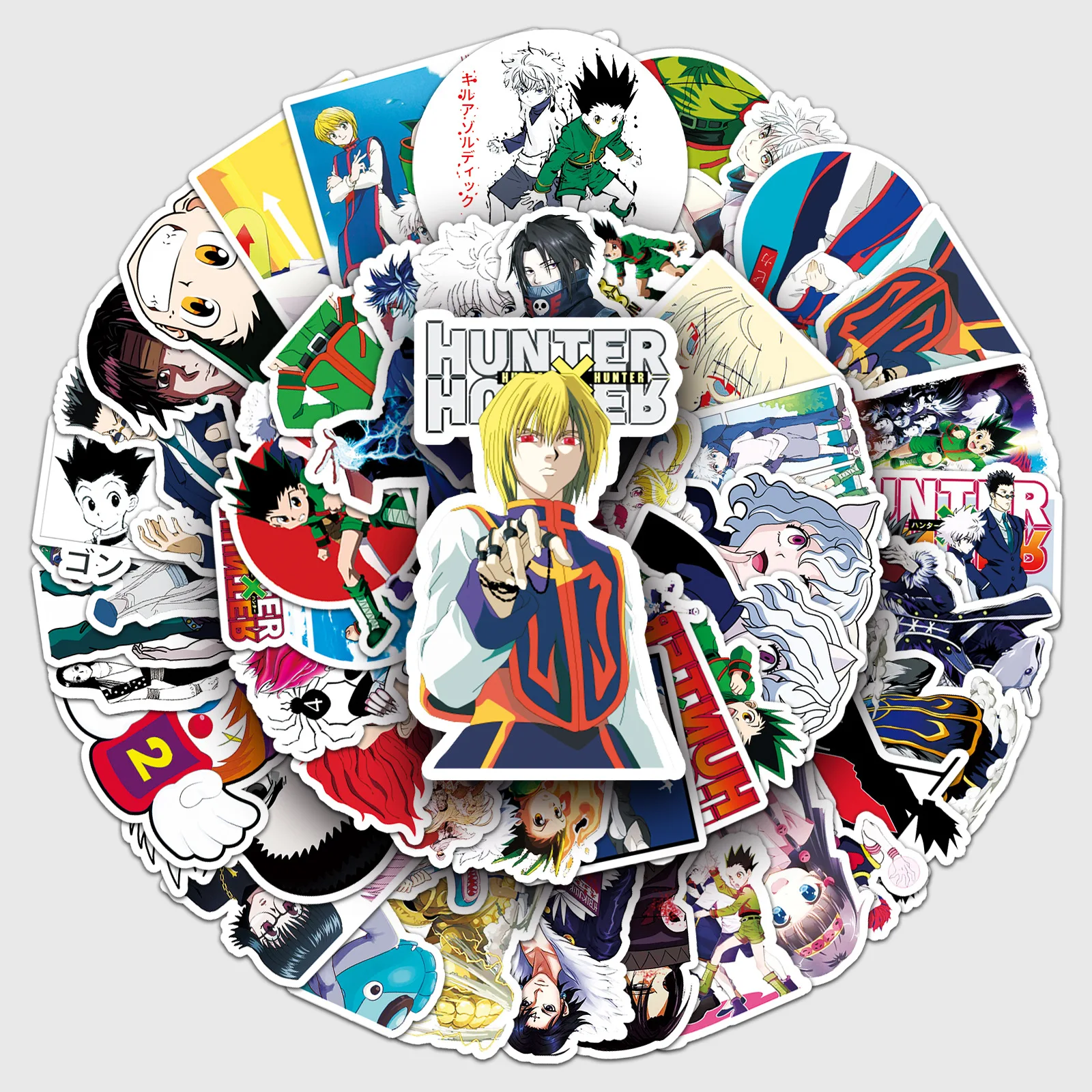 

50 шт. аниме Hunter x Hunter граффити наклейки аниме наклейки мотоцикл багаж ноутбук велосипед скейтборд наклейки