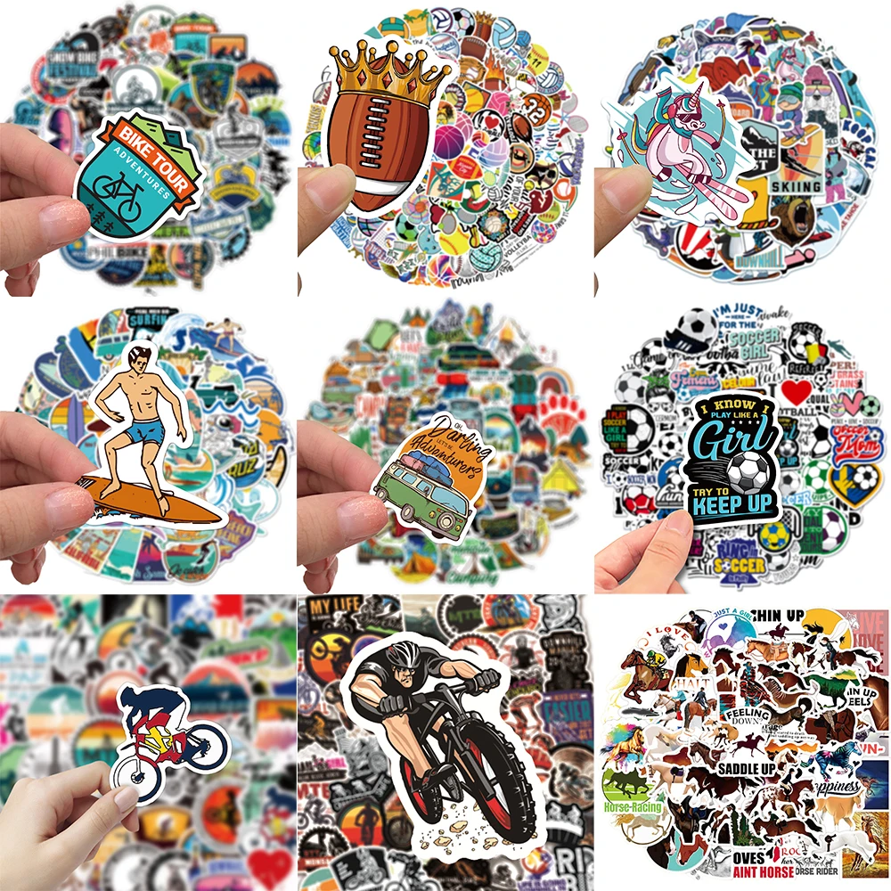 10/30/50PCS Popular Sports Stickers Series Outdoor Riding Graffiti Refrigerator Laptop Suitcase Skateboard Decoration Wholesale