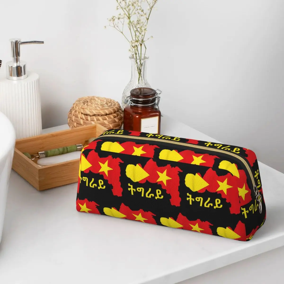 Tigray Flag Ethiopian Pencil Cases for Students School Pen Box Pencil Bag Pencil Pouch Pen Holder