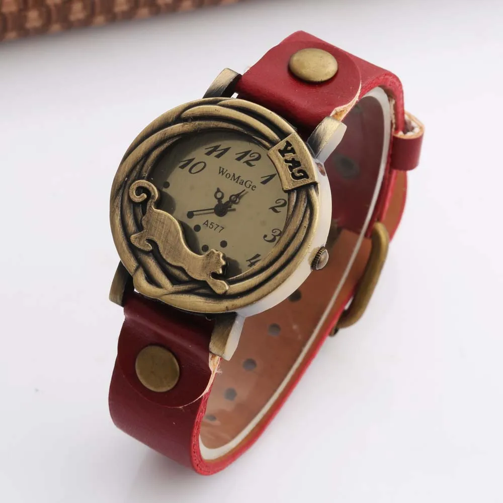 

Fashion Design Leopard Watch Women Vintage Watches Casual Leather Band Quartz Wristwatches Laides dames horloges montre femme