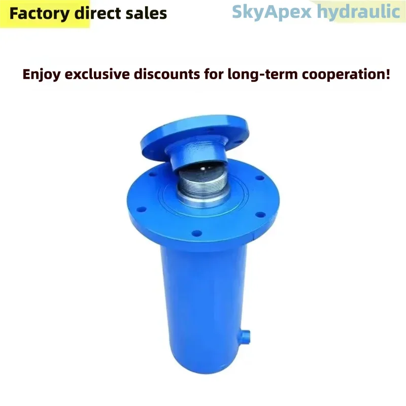 Powerful 150Ton 200Ton Double Acting Hydraulic Cylinder For Packing Press Top Bottom Flange