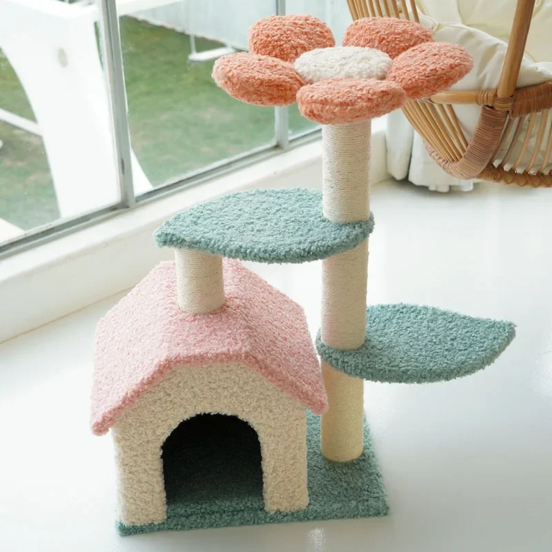 Hot Sale Flower Pet Cat Tree Condo  cat tree cat climbing frame