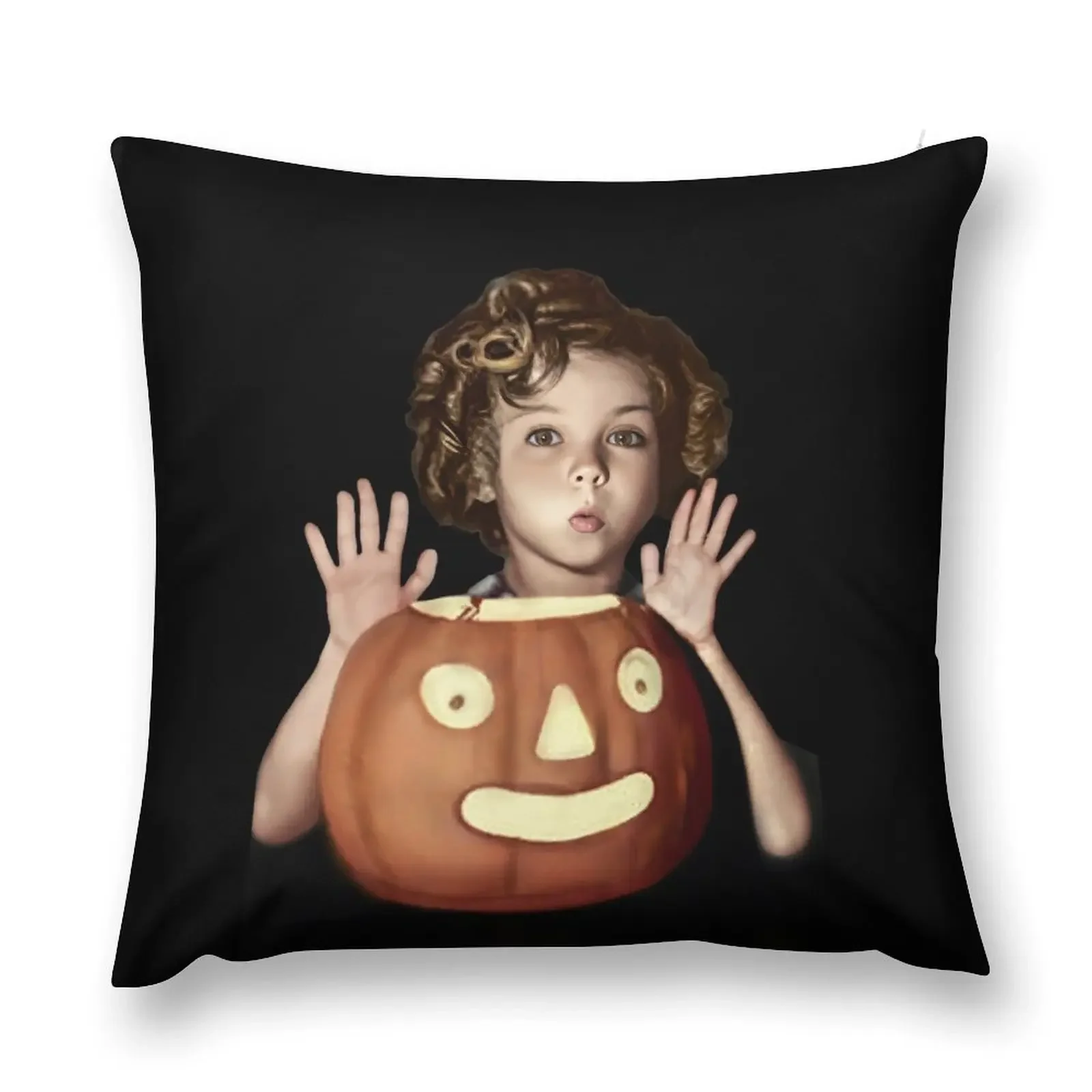 Shirley Temple Halloween Time Throw Pillow pillow cover luxury Anime pillow