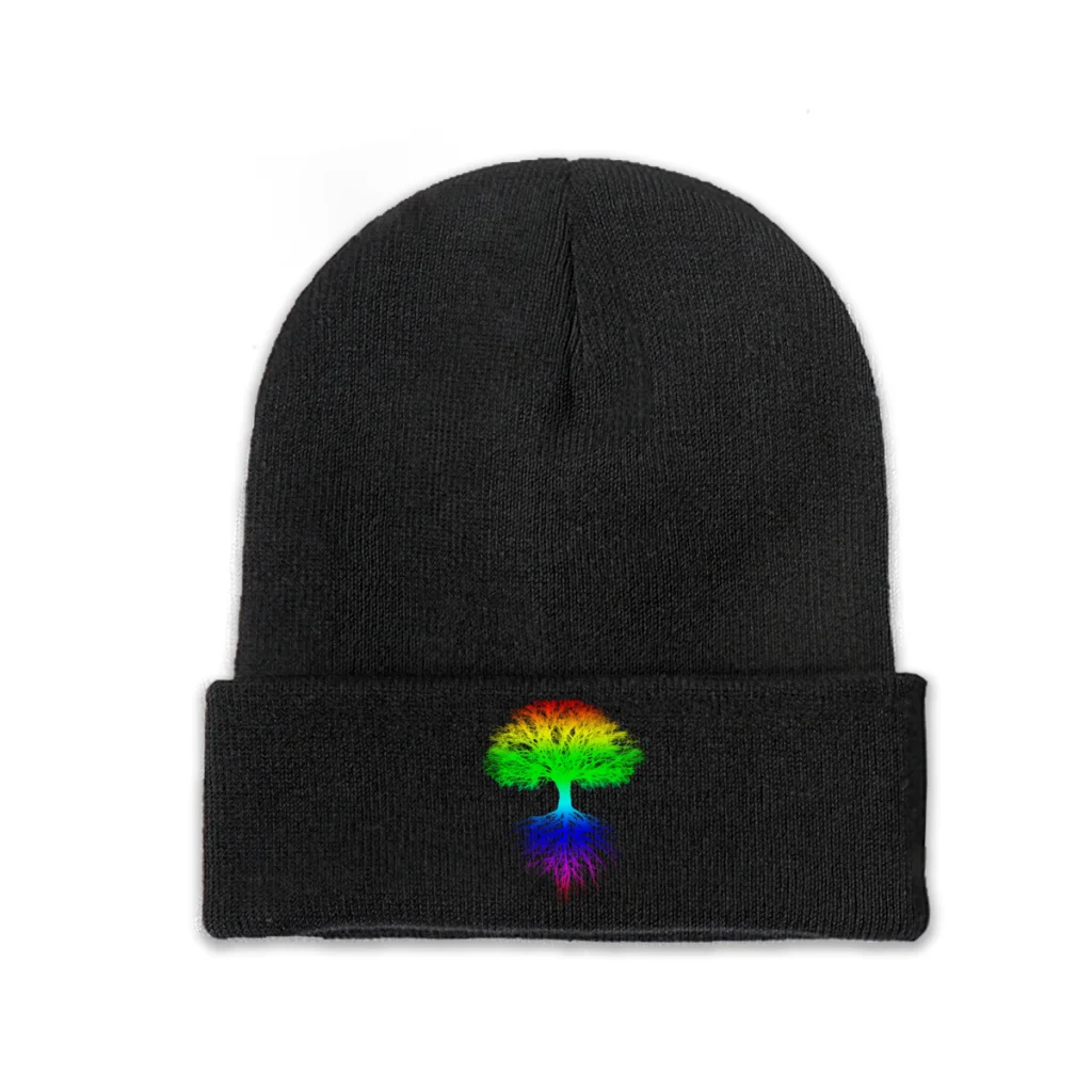 Gay Lesbian Homosexual LGBT Skullies Beanies Caps Sunshine Lollypops and Rainbows Knitted Winter Warm Bonnet Hats Unisex Ski Cap