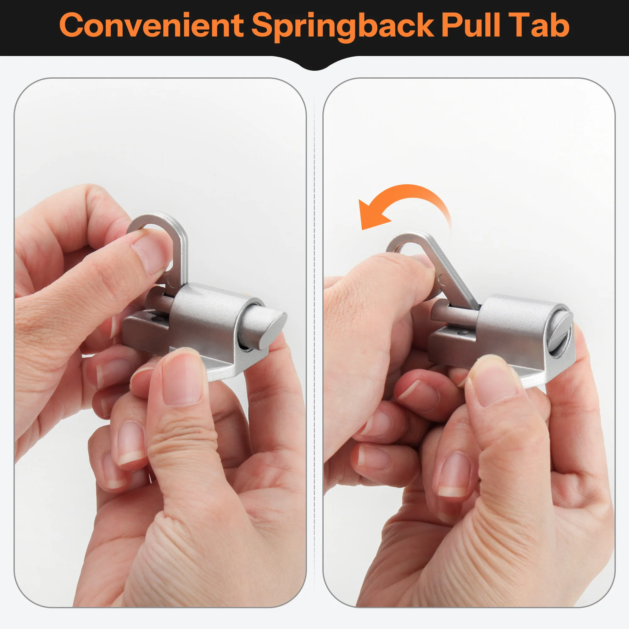 قفل باب أوتوماتيكي ذاتي الإغلاق ، مزلاج باب ، قفل أمان ، مسمار تحميل ، قفل بوابة نافذة ، زنبركي ، 1 led #5