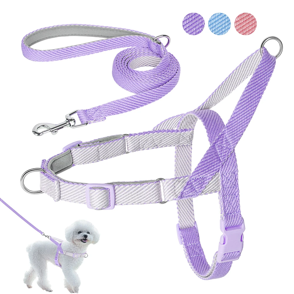 

Nylon Dog Harness Leash Set No Pull Puppy Dogs Harnesses Pet Vest With Walking Lead Adjustable for Small Medium Dogs Chihuahua