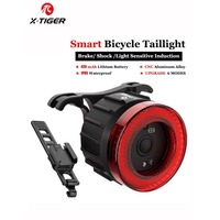 X-TIGER Smart Bicycle Tail Light LED Mountain Bike Lights Waterproof Bicycle light Alert Bike Rear Light MTB Road Bike Lamps