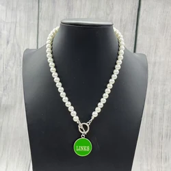 5pcs Friendship Association Jewelry Greek Alphabet LINKS Pearl OT Necklace