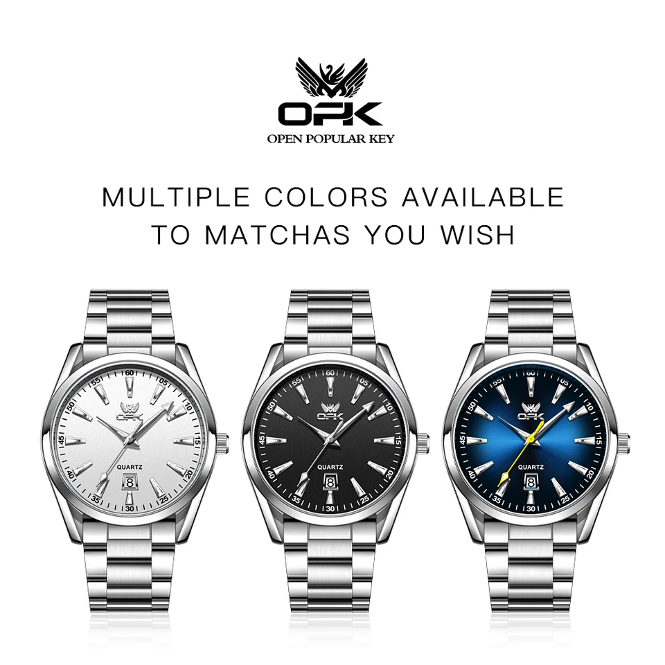 OPK 6088 Classic Round Original Quartz Movement Watch Premium